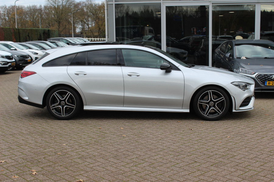 Mercedes-Benz CLA-Klasse Shooting Brake 200 Business Solution AMG / Trekhaak / Panoramadak / Camera / Memory seats / Keyless / 18'' / Sfeerverlichting / Matrix LED / Navigatie / Stoelverwarming / Cruise Control