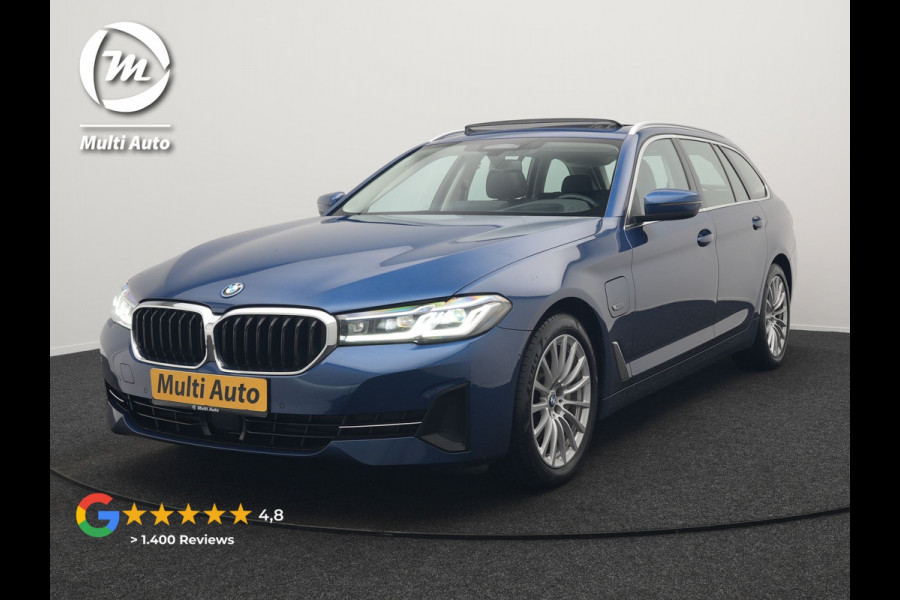 BMW 5 Serie Touring 530e Sportline Plug In Hybrid 293pk Dealer O.H. PHEV | Panodak | Head Up | Adaptive Cruise | Laser LED | Lederen Sportstoelen Verwarmd | Apple Carplay | Sfeerverlichting | Navigatie | Virtual | Keyless | Blis | DAB |
