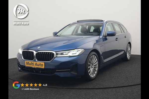 BMW 5 Serie Touring 530e Sportline Plug In Hybrid 293pk Dealer O.H. PHEV | Panodak | Head Up | Adaptive Cruise | Laser LED | Lederen Sportstoelen Verwarmd | Apple Carplay | Sfeerverlichting | Navigatie | Virtual | Keyless | Blis | DAB |