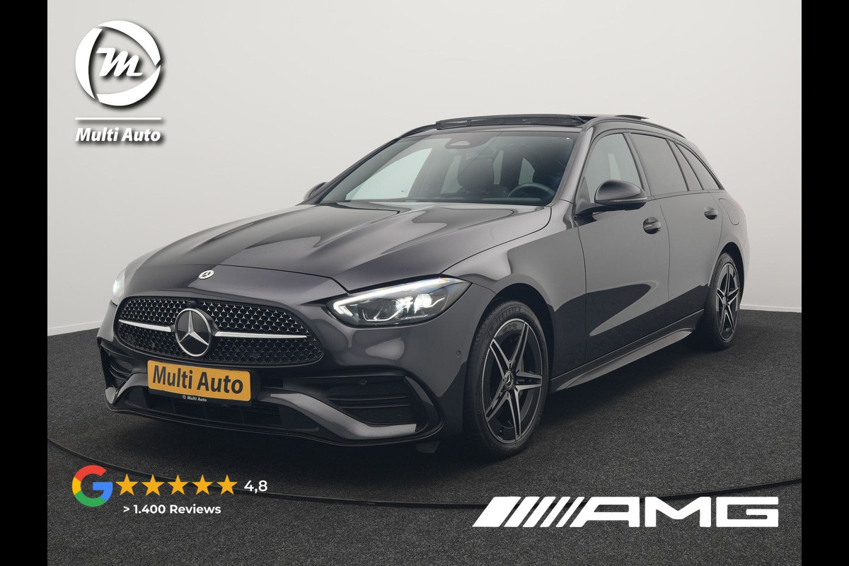 Mercedes-Benz C-Klasse Estate 300 e AMG PHEV 313pk Dealer O.H. PHEV | Panodak | Camera | Lederen Sportstoelen Memory & Verwarmd | Apple Carplay | Sfeerverlichting | Navigatie | Cruise Control | DAB |
