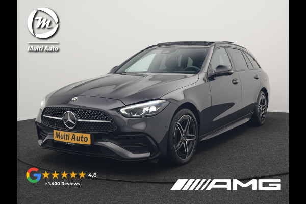 Mercedes-Benz C-Klasse Estate 300 e AMG PHEV 313pk Dealer O.H. PHEV | Panodak | Camera | Lederen Sportstoelen Memory & Verwarmd | Apple Carplay | Sfeerverlichting | Navigatie | Cruise Control | DAB |