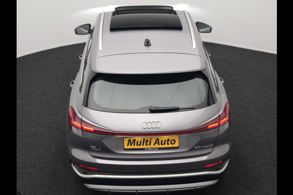 Audi Q4 e-tron 50 quattro S Line 77 kWh 299pk Dealer O.H. INCL BTW | Panodak | Lederen Sportstoelen Verwarmd | Keyless | Navigatie | Cruise Control | Virtual | DAB | Taifungrau Metallic |