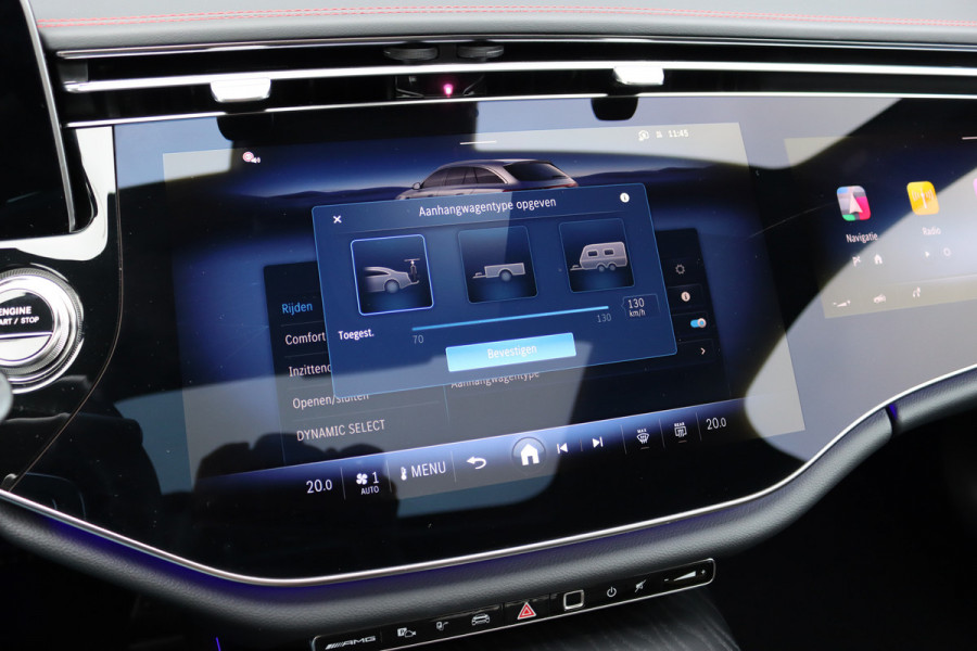 Mercedes-Benz E-Klasse Estate AMG 53 4MATIC+ | 585pk | MBUX Hyperscreen | Achterasbesturing | Distronic | Memory | Burmester | Digital Light | Trekhaak | Surround Camera | AMG-Nightpakket | Augmented Reality |