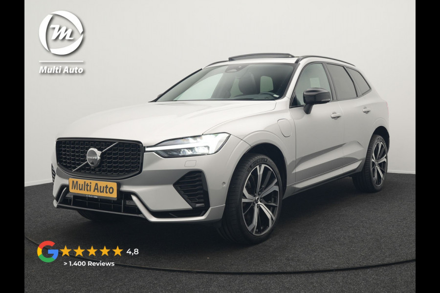 Volvo XC60 T6 AWD R-Design Plug In Hybrid 350pk LONG RANGE Dealer O.H. PHEV | Luchtvering | Trekhaak Af Fabriek | Panodak | Head Up | Adaptive Cruise | 360 Camera | Lederen Sportstoelen Massage & Ventilatie & Memory | Google Assistent | Apple Carplay | 21"L.M |