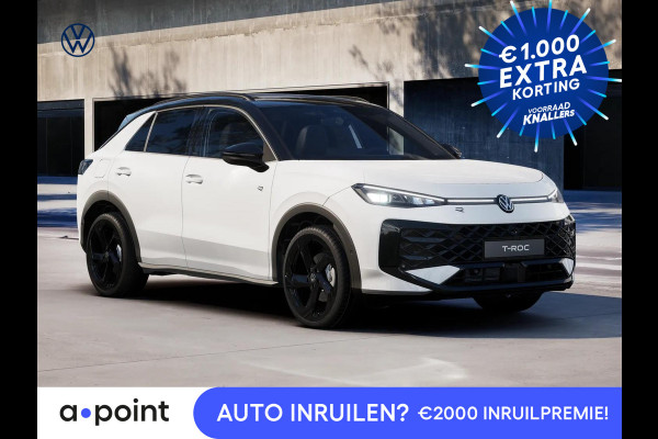 Volkswagen T-Roc R-Line First Edition 1.5 eTSI 110 kW / 150 PK SUV | Panoramaschuif-kanteldak | Assistance Pakket | Trekhaak | Black Style Pakket | Koplampverlichting matrix-led (IQ.LIGHT) | Elek. achterklep | Zwart dak