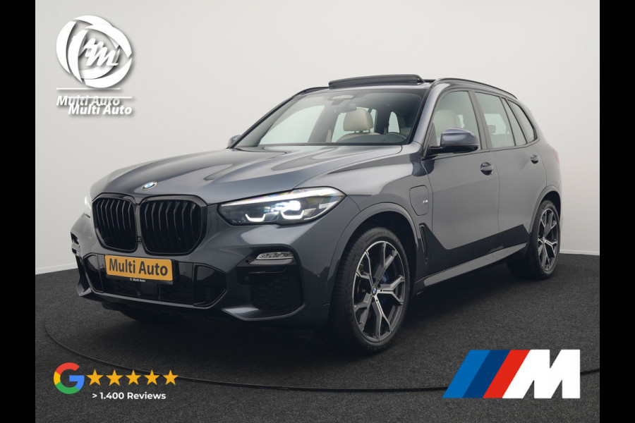 BMW X5 xDrive45e M Sport Plug In Hybrid 395pk Dealer O.H. PHEV | Trekhaak Af Fabriek | Panodak | Soft Close | Luchtvering | 360 Camera | Adaptive Cruise | Harman & Kardon | Lederen Comfortstoelen Memory & Verwarmd | Blis | M Sportstuur Verwarmd |