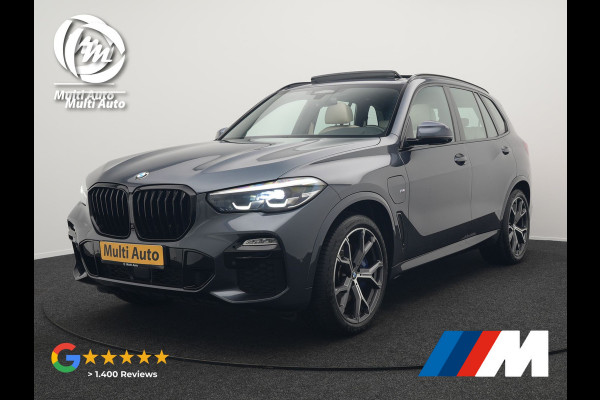 BMW X5 xDrive45e M Sport Plug In Hybrid 395pk Dealer O.H. PHEV | Trekhaak Af Fabriek | Panodak | Soft Close | Luchtvering | 360 Camera | Adaptive Cruise | Harman & Kardon | Lederen Comfortstoelen Memory & Verwarmd | Blis | M Sportstuur Verwarmd |