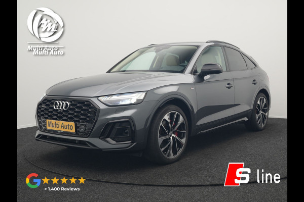 Audi Q5 Sportback 50 TFSI e S Line Plug In Hybrid 300pk Dealer O.H PHEV | Luchtvering | Matrix LED | 21"Audi Sport L.M | Sfeerverlichting | Lederen Sportstoelen Verwarmd | Cruise Control | Navigatie | Virtual | DAB |