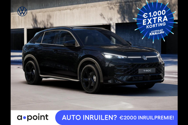 Volkswagen T-Roc R-Line First Edition 1.5 eTSI 110 kW / 150 PK SUV | Interieur Pakket leder 'Varenna' | Black Style Pakket | Panoramaschuif-kanteldak | Trekhaak | Koplampverlichting matrix-led (IQ.LIGHT) | Assistance Pakket | Elek. achterklep