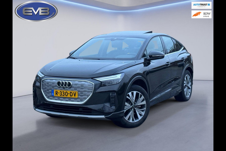 Audi Q4 Sportback e-tron 35 Launch edition Advanced Plus 55 kWh, SOH 92%, panoramadak, leder, trekhaak, stoelverwarming
