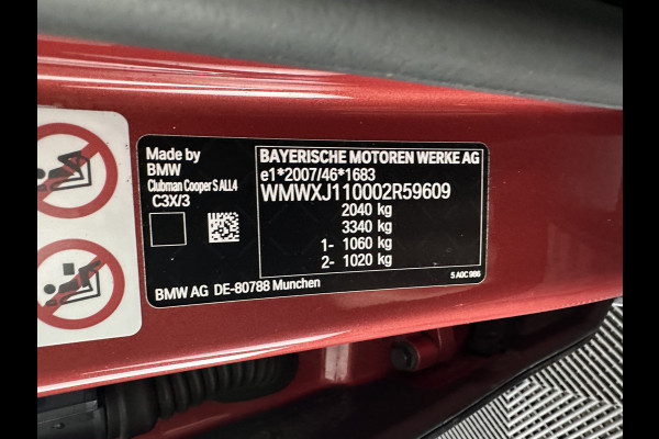 MINI Clubman 2.0 Cooper S ALL4 Premier Plus JCW (INCL-BTW) Aut * PANO | LUXURY-LEATHER | FULL-LED | HEATED-SPORTSEATS | DIGI-COCKPIT | AMBIENT-LIGHT | PRIVACY-GLASS | HEAD-UP | PDC | CAMERA | DAB  | KEYLESS | TOWBAR | 18"ALU*