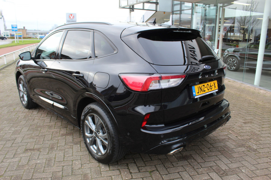 Ford Kuga 2.5-225pk Plug-in Hybrid ST-Line X. Hybride rijden voor een reële prijs ! Adaptive Cruise Control, Stoel- en voorraamverwarming, Climate Control, Metallic lak, Camera v+a, Elektr. achterklep, Side- en lane assist etc.