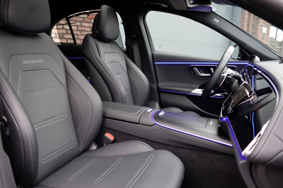 Mercedes-Benz E-Klasse AMG 53 4MATIC+ Premium+ | 585pk | Hyperscreen | Achterasbesturing | Stoelventilatie | Trekhaak | Vlakkenverwarming | Soft-Close | Burmester | Zonweringspakket | 3D-Display | HUD |