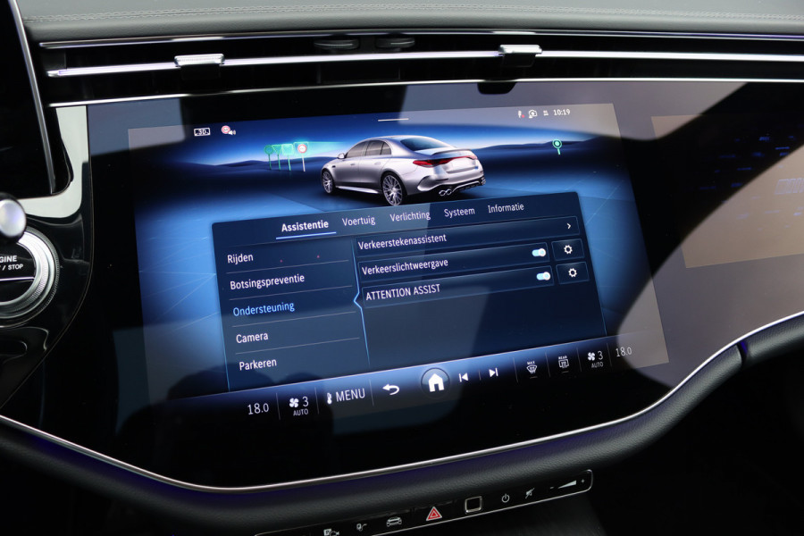 Mercedes-Benz E-Klasse AMG 53 4MATIC+ Premium+ | 585pk | Hyperscreen | Achterasbesturing | Stoelventilatie | Trekhaak | Vlakkenverwarming | Soft-Close | Burmester | Zonweringspakket | 3D-Display | HUD |