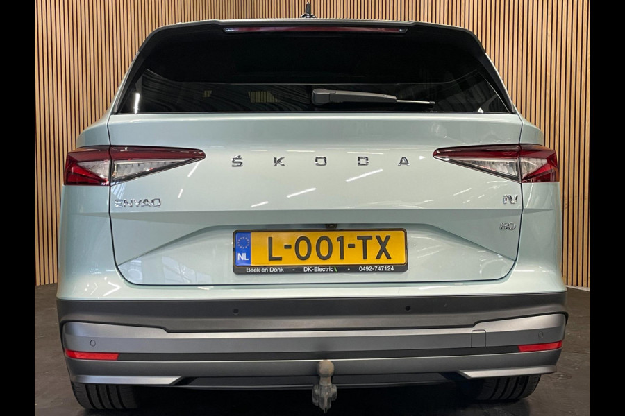 Škoda ENYAQ iV 80|93% SOH|LEDER|PANO|HEAD-UP|ACC|TREKHAAK|ELEK.INTER|STUUR+STOELVERW V+A|CAMERA|CARPLAY|CLIMATE+CRUISE CONTROL|NL|