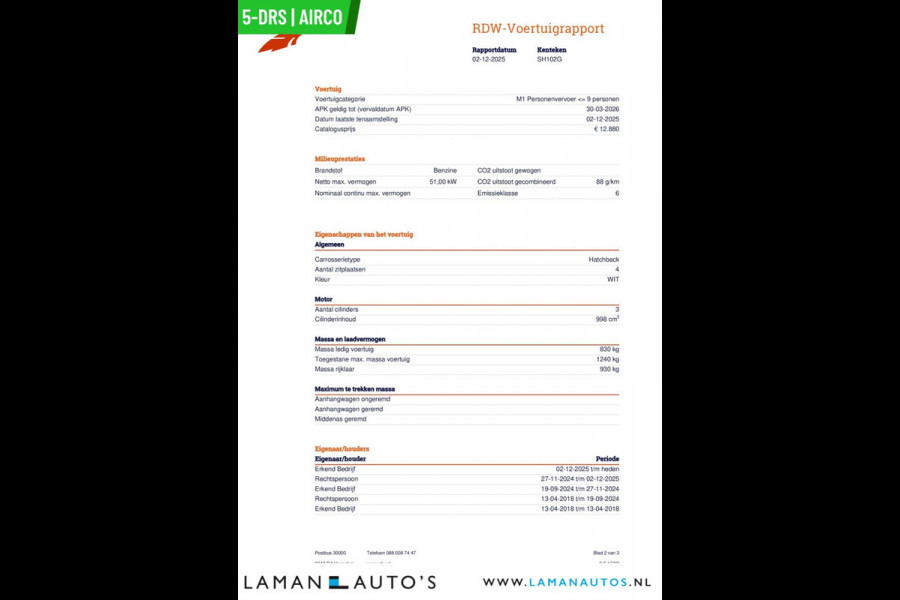 Peugeot 108 5-drs 1.0 e-VTi Active Premium | Airco Audio Stuurbekrachtiging Mistlampen | Voorschoten