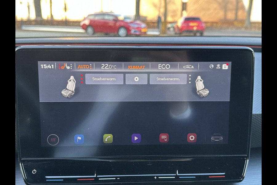 CUPRA Leon Sportstourer 1.4 TSI eHybrid PHEV FR Business Intense VAN: €29.900,- VOOR: €26.440,- UW EINDEJAARSVOORDEEL: €3.460| LAGE KM STAND PAS 35.000KM ! | ELEK. TREKHAAK| STOEL + STUUR VERWARMING| CAMERA| ADAP. CRUISE | RIJKLAAR GELEVERD MET 12 MND BOVAG GARANTIE |