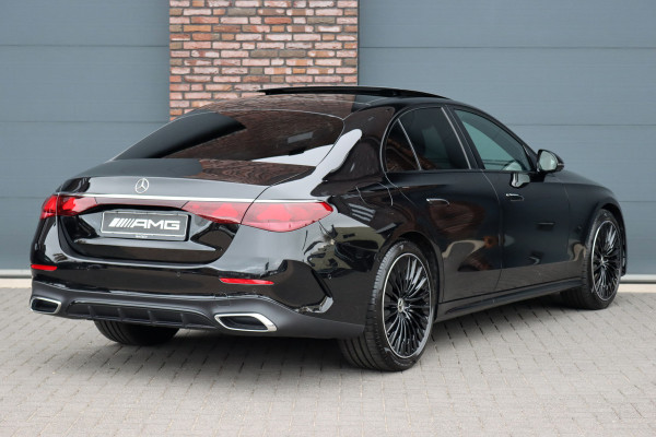 Mercedes-Benz E-Klasse 200 Premium+ AMG Line | Hyperscreen | Luchtvering | Achterasbesturing | Massage | Distronic+ | Stoelventilatie | Burmester | Soft-Close | Vlakkenverwarming | Digital Light | Panoramadak | HUD |