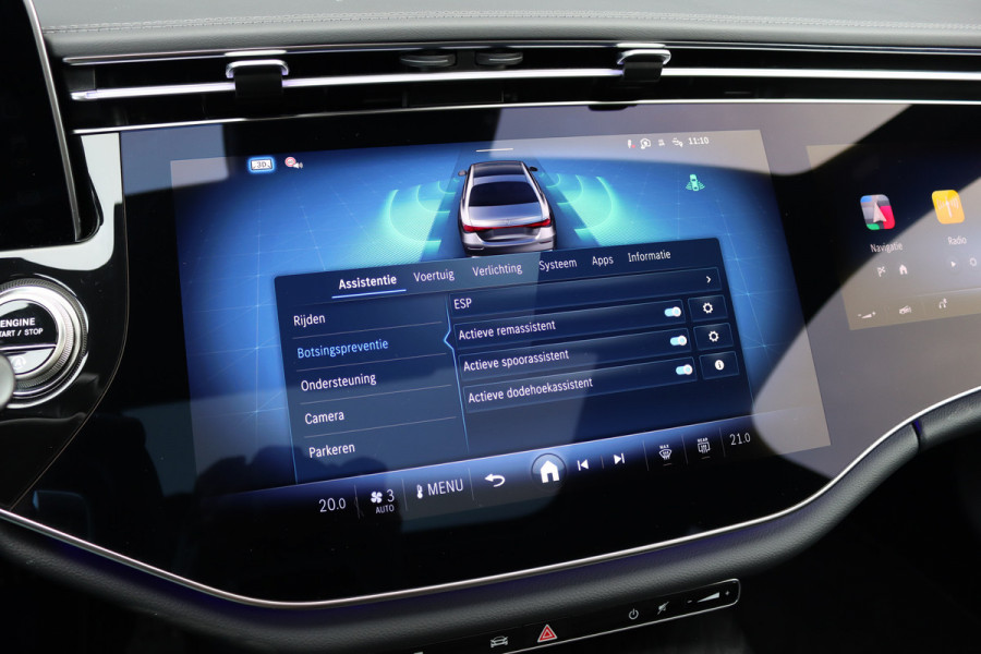 Mercedes-Benz E-Klasse 200 Premium+ AMG Line | Hyperscreen | Luchtvering | Achterasbesturing | Massage | Distronic+ | Stoelventilatie | Burmester | Soft-Close | Vlakkenverwarming | Digital Light | Panoramadak | HUD |