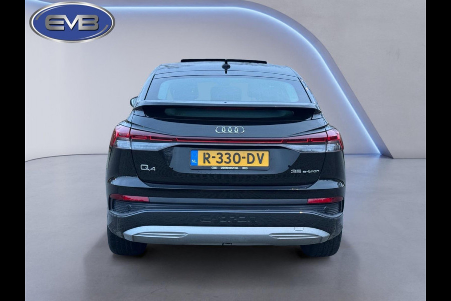 Audi Q4 Sportback e-tron 35 Launch edition Advanced Plus 55 kWh, SOH 92%, panoramadak, leder, trekhaak, stoelverwarming