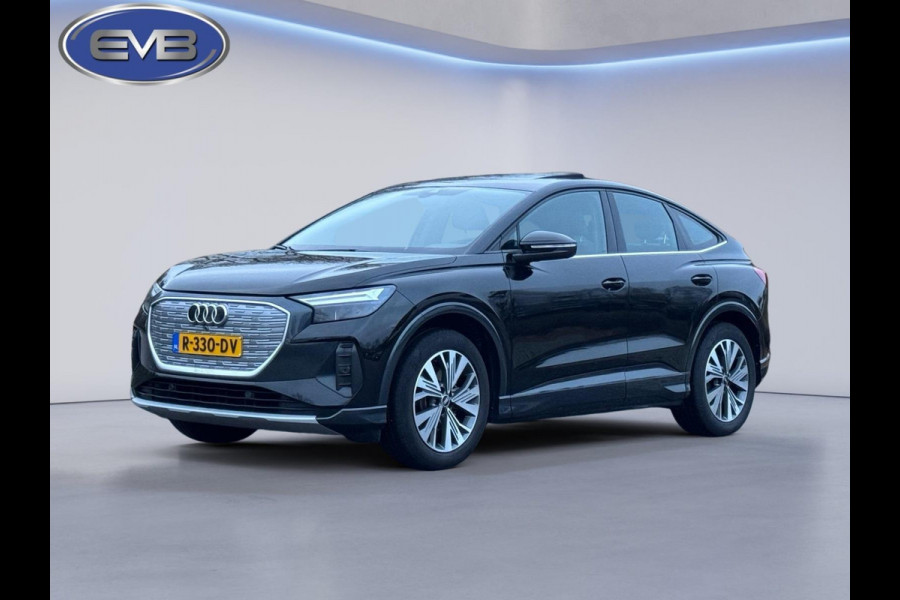 Audi Q4 Sportback e-tron 35 Launch edition Advanced Plus 55 kWh, SOH 92%, panoramadak, leder, trekhaak, stoelverwarming