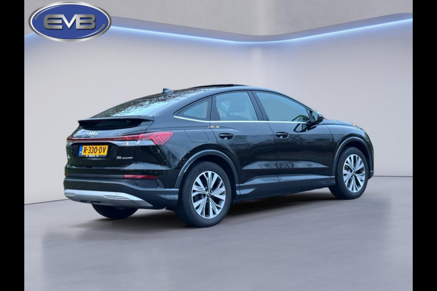 Audi Q4 Sportback e-tron 35 Launch edition Advanced Plus 55 kWh, SOH 92%, panoramadak, leder, trekhaak, stoelverwarming