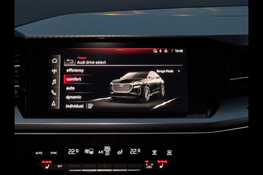 Audi Q4 Sportback e-tron 35 Launch edition Advanced Plus 55 kWh, SOH 92%, panoramadak, leder, trekhaak, stoelverwarming