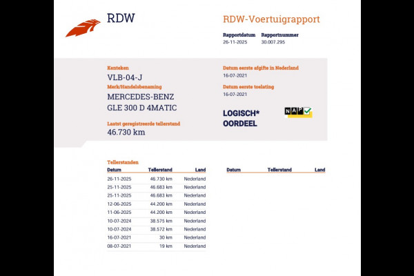Mercedes-Benz GLE 300 D 4MATIC Euro 6 - Grijs Kenteken - 1ste Eigenaar NL Autos
