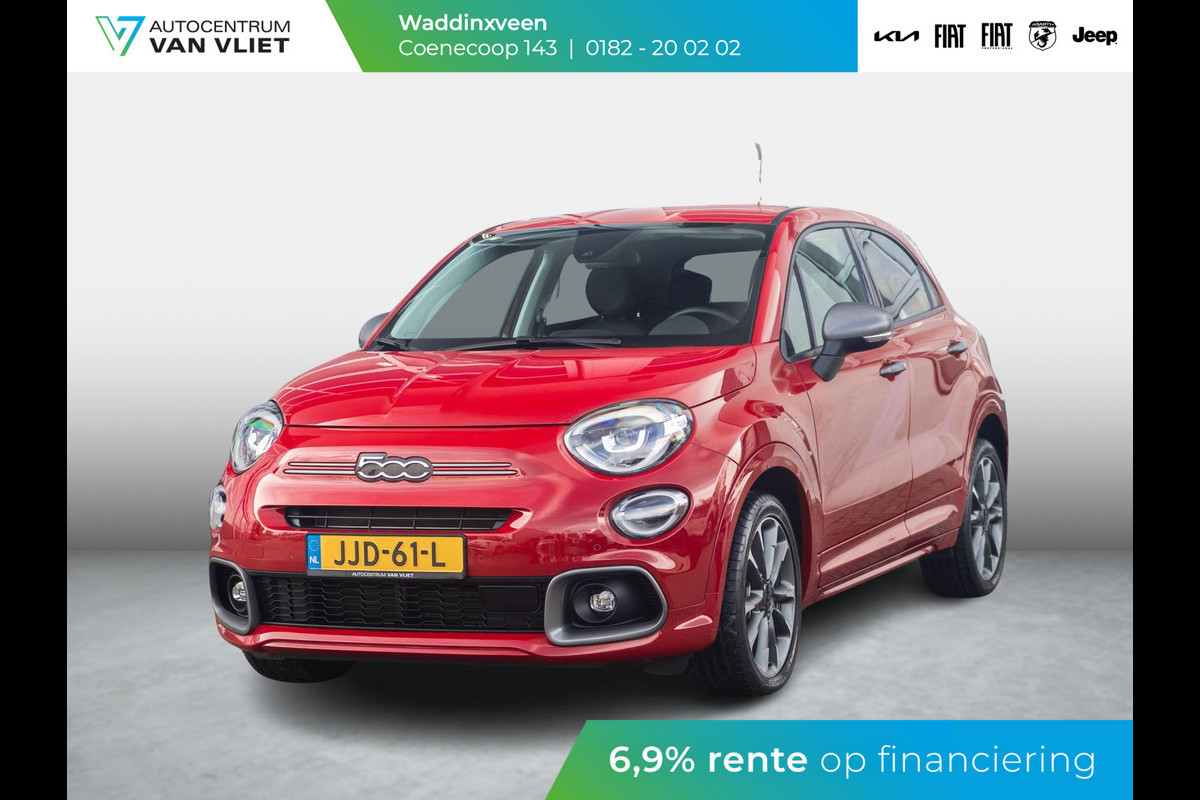 Fiat 500X 1.5 Hybrid Sport Automaat | Clima | Adapt. Cruise | 18" | Apple Carplay | Camera | PDC | Keyless | Navi | BSM