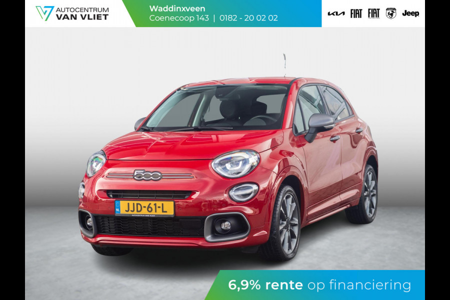 Fiat 500X 1.5 Hybrid Sport Automaat | Clima | Adapt. Cruise | 18" | Apple Carplay | Camera | PDC | Keyless | Navi | BSM