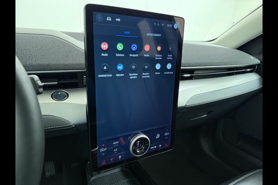 Ford Mustang Mach-E Extended Range RWD 98kWhTechnology Pack Plus Leder Pano-dak Extend B&O®-Hifi Audio 360°Camera Stoel+Stuurverwarming SOH 92.5% Memory Keyless Lane Departure Warning/Lane Keeping Aid Road Edge Detection 1e Eigenaar Origineel Nederlandse Auto Nieuwprijs €60.674,-