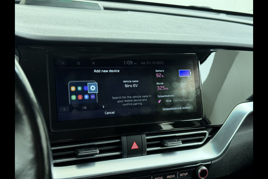 Kia e-Niro EV 64kWh SOH 100% W-pomp Adaptive-Cruise Camera Apple Carplay Android Auto Navi Ecc DynamicLine Stoel-Stuurverwarming Pdc Lane Assist VESS DAB Led Isofix Keyless € 45.000 nieuw Origineel Nederlandse Auto