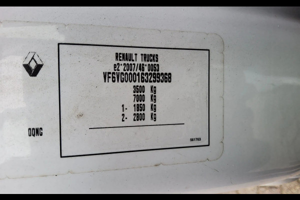 Renault Master 165.35 BAK-KLEP DUBBELLUCHT - EURO 6 - VBH-34-B - LAADBAK INW. 4.40 METER
