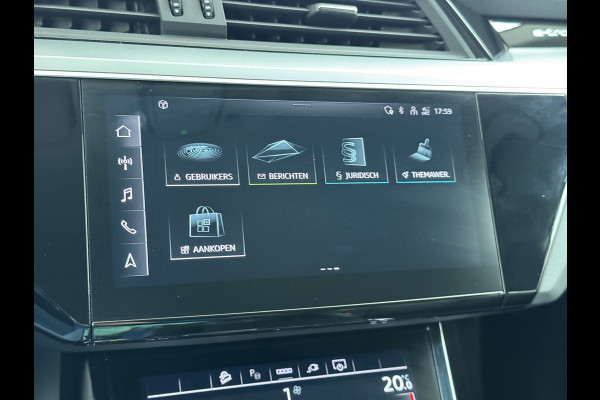 Audi e-tron 55 Quattro 95kWh Leer Adaptive-CruiseTrekhaak Navi Ecc Pdc Edition SOH 93% Elek.Achterklep Stoelverwarming Lmv 20" Led DAB 1e Eigenaar Origineel Nederlandse Auto 664Nm koppel 1800kg trekvermogen