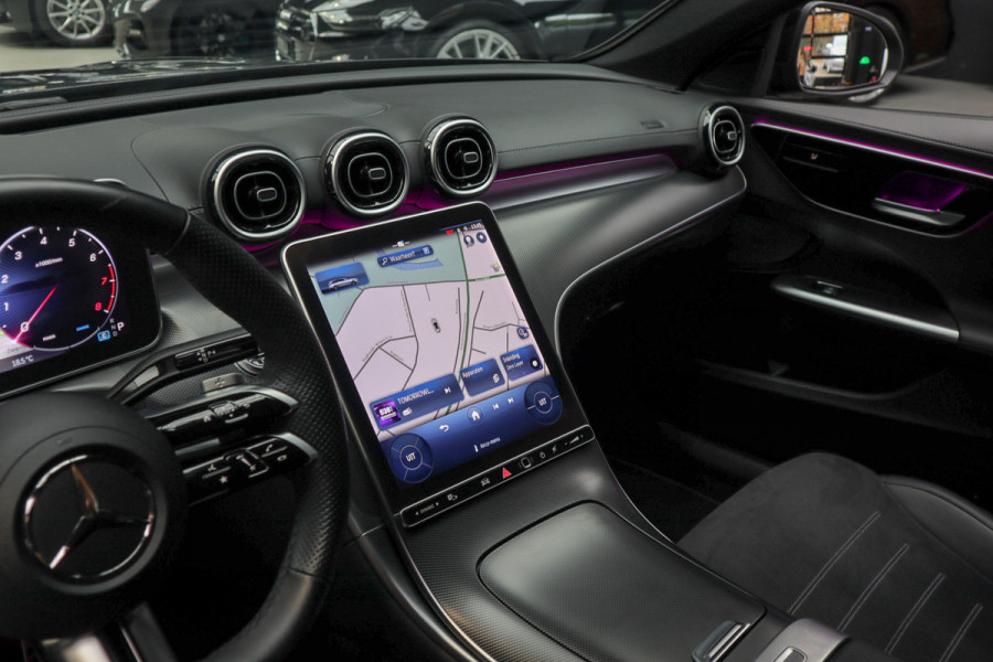 Mercedes-Benz C-Klasse Estate 180 AMG Line Navi Leer Camera Nightpack PTS Ambient Elekt. achterklep PTS LM velgen BTW auto!