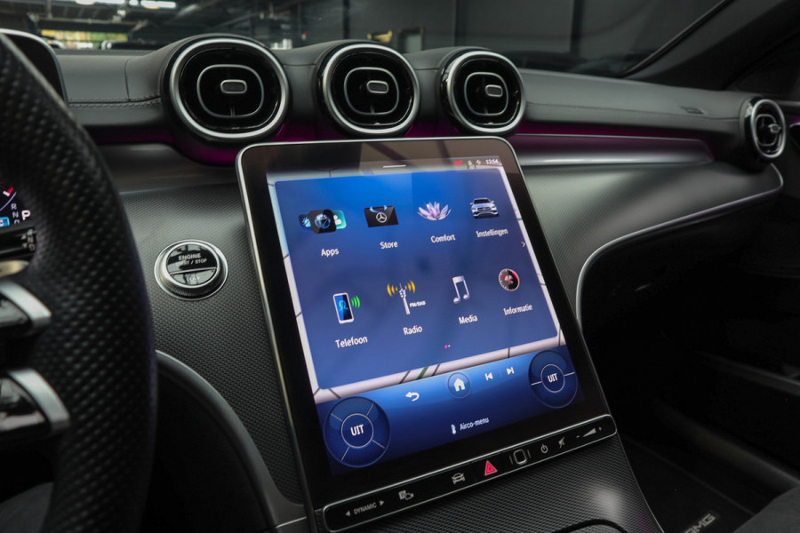 Mercedes-Benz C-Klasse Estate 180 AMG Line Navi Leer Camera Nightpack PTS Ambient Elekt. achterklep PTS LM velgen BTW auto!