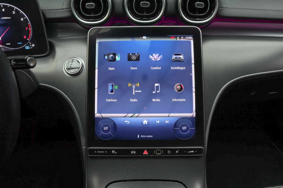 Mercedes-Benz C-Klasse Estate 180 AMG Line Navi Leer Camera Nightpack PTS Ambient Elekt. achterklep PTS LM velgen BTW auto!