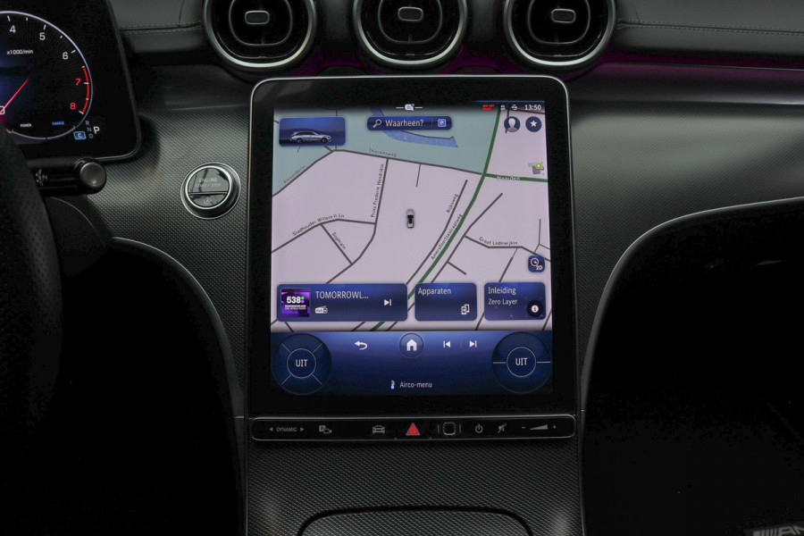 Mercedes-Benz C-Klasse Estate 180 AMG Line Navi Leer Camera Nightpack PTS Ambient Elekt. achterklep PTS LM velgen BTW auto!