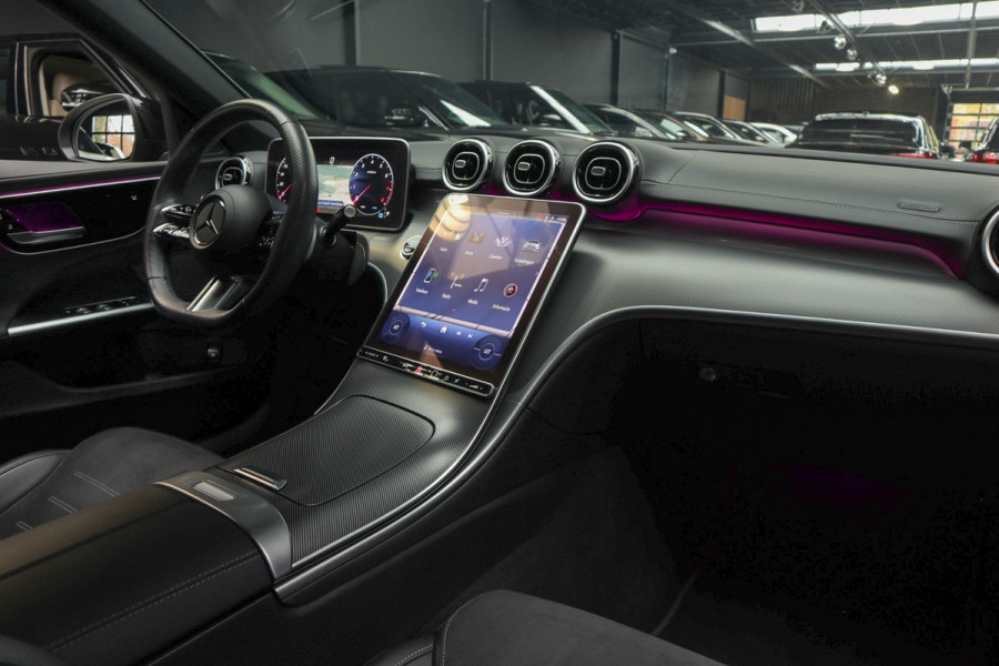 Mercedes-Benz C-Klasse Estate 180 AMG Line Navi Leer Camera Nightpack PTS Ambient Elekt. achterklep PTS LM velgen BTW auto!