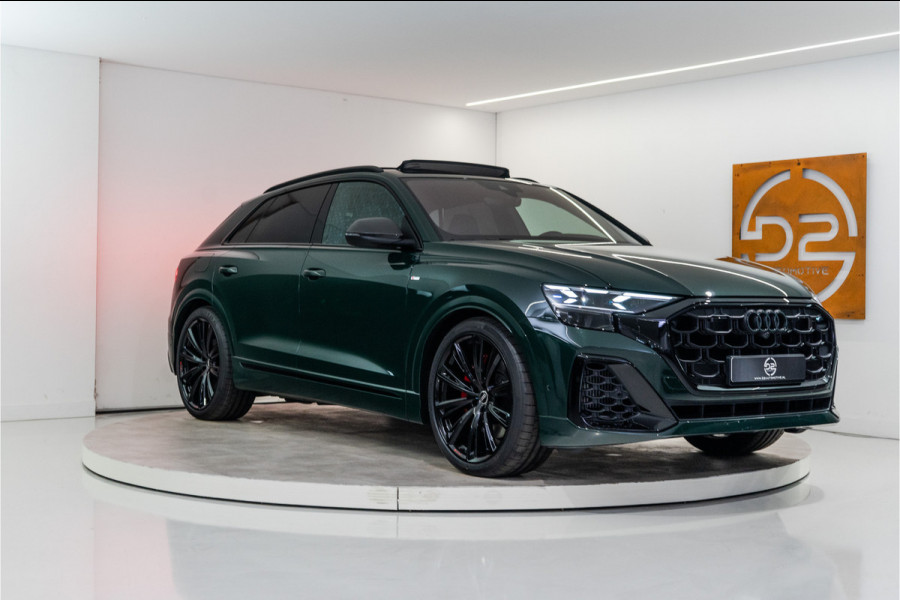 Audi Q8 60 TFSI E Quattro S-Edition Competition 490PK | Goodwood Green | 3D B&O | Pano | VOL! 5 JAAR FABR. GARANTIE