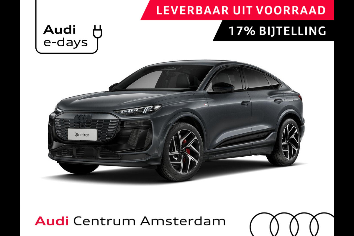 Audi Q6 Sportback e-tron S edition perf 100Kwh 306 pk Sportback | Techniek pakket pro | Lederen bekleding | Rode remzadels | Privacy glas |