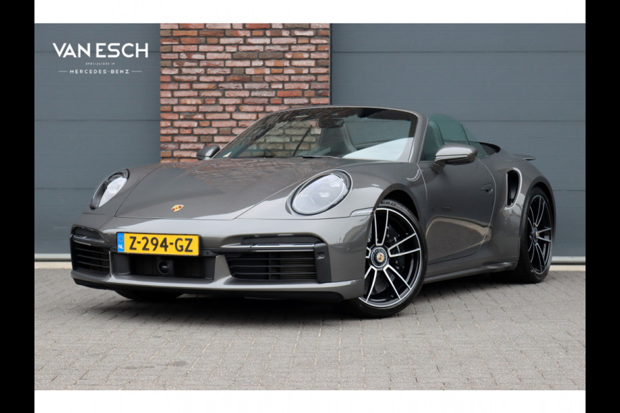 Porsche 911 992 Cabrio 3.8 Turbo S | Keramisch | Vierwielbesturing | Burmester High End | Adaptive Cruise Control | Liftsysteem | Sport Chrono | 18-wegs Memory | PASM | Sportuitlaat |