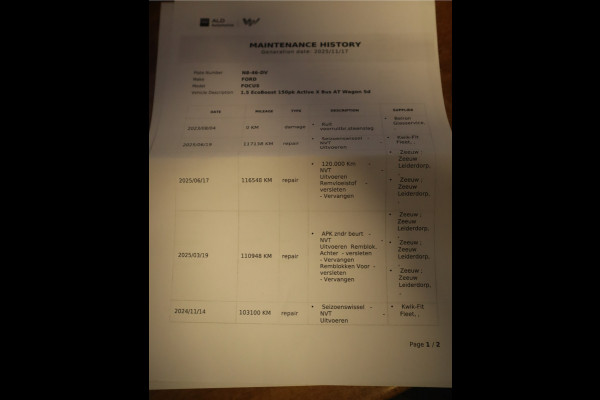 Ford FOCUS Wagon 1.5 EcoBoost Active X Business / Automaat / Camera