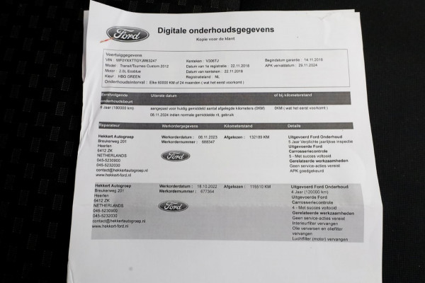Ford Transit Custom 2.0 TDCI 130pk E6 L2H1 Trend Navi/Camera/2x Schuifdeur 11-2018