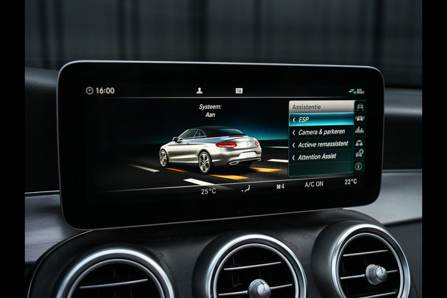 Mercedes-Benz C-Klasse Cabrio 200 Advantage Pack · AMG Line · Sportstoelen · Stoelverwarming · Nekverwarming · Camera · Trekhaak