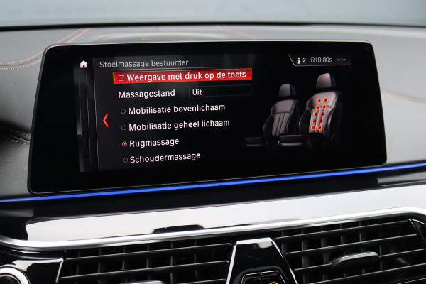 BMW 5 Serie M550d xDrive High Executive | Schuifdak | Bowers&Wilkins | ACC | Trekhaak | Entertainment Achter | Parfumering | Stoelventilatie | HUD | Massage | Standverwarming | Zonnerollo's | Display Key | Aerodynamicapakket |