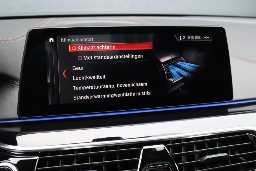 BMW 5 Serie M550d xDrive High Executive | Schuifdak | Bowers&Wilkins | ACC | Trekhaak | Entertainment Achter | Parfumering | Stoelventilatie | HUD | Massage | Standverwarming | Zonnerollo's | Display Key | Aerodynamicapakket |