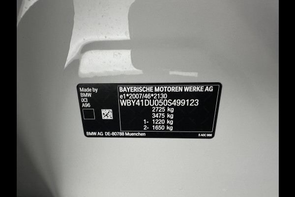 BMW iX3 M-Sportpack High Executive 80 kWh [3-Fase] {SOH-98%} (INCL-BTW) *PANO | LUXURY-LEATHER | HEAD-UP | ADAPTIVE-CRUISE | HEATED-SPORTSEATS | KEYLESS | SHIFT-PADDLES | AMBIENT-LIGHT | BLIND-SPOT | FULL-LED |  MEMORY-PACK | DIGI-COCKPIT | NAVI-FULLMA