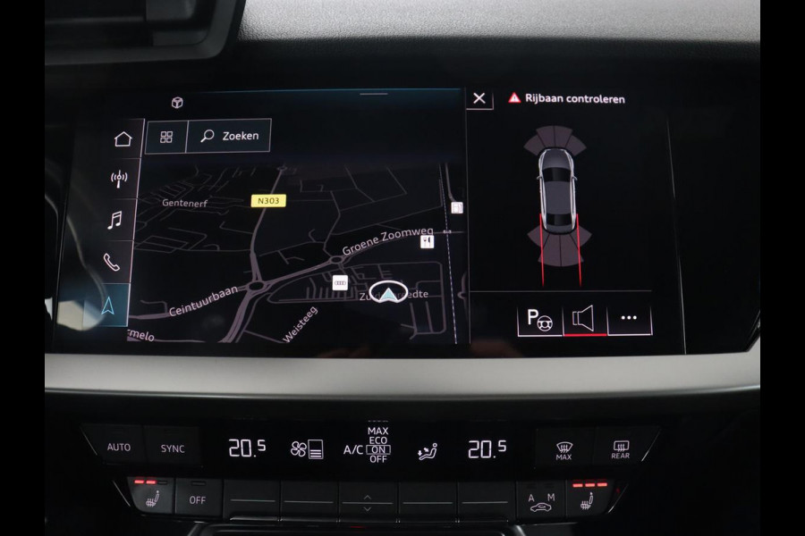 Audi A3 30 TFSI S edition | Stoelverwarming | Park Assist | Carplay | Sportstoelen | Half leder | Virtual Cockpit | Full LED | Navigatie | Bluetooth | Climate control | Cruise control
