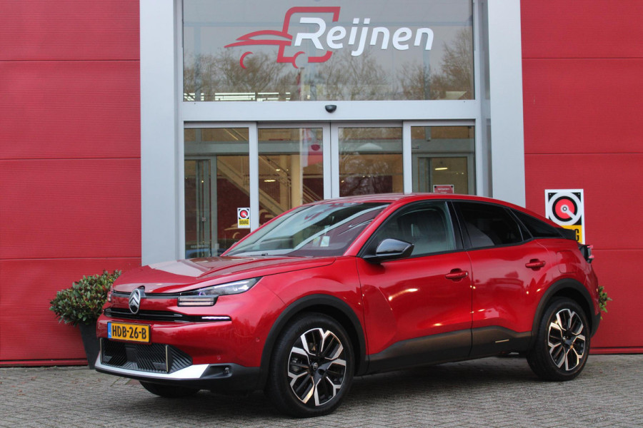 Citroën C4 1.2 Hybrid 145PK MAX | HEAD UP DISPLAY | CAMERA VOOR + ACHTER | NAVIGATIE | DRAADLOZE TELEFOONLADER | FULL LED KOPLAMPEN | DRAADLOZE APPLE CARPLAY/ANDROID AUTO | STOEL/STUUR/VOORRUIT VERWARMING | 18" LICHTMETALEN VELGEN | ADAPTIVE CRUISE CONTROL | CLIMATE CONTROL | LEDEREN BEKLEDING | DAB+ RADIO | KEYLESS ENTRY/START |